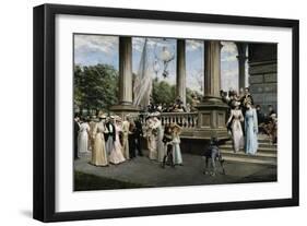 Concert at the Saratoga Springs Racetrack, New York-Franz Dvorak-Framed Giclee Print