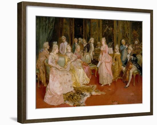 Concert at the Time of Mozart, 1853-Ettore Simonetti-Framed Giclee Print