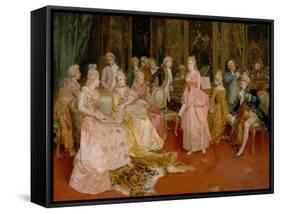 Concert at the Time of Mozart, 1853-Ettore Simonetti-Framed Stretched Canvas