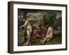 Concert Champetre, Open-Air Concert, Formerly Attributed to Giorgione, C. 1510-Titian (Tiziano Vecelli)-Framed Giclee Print