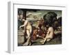 Concert Champetre, (The Pastoral Concert), C1510-1511-Titian (Tiziano Vecelli)-Framed Giclee Print