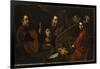 Concert de musiciens et de chanteurs-Pietro Paolini-Framed Giclee Print