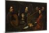 Concert de musiciens et de chanteurs-Pietro Paolini-Mounted Giclee Print