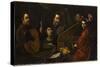 Concert de musiciens et de chanteurs-Pietro Paolini-Stretched Canvas