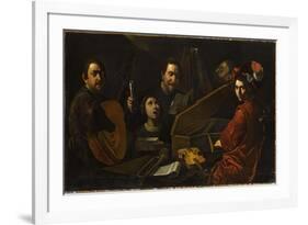 Concert de musiciens et de chanteurs-Pietro Paolini-Framed Giclee Print