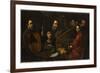 Concert de musiciens et de chanteurs-Pietro Paolini-Framed Giclee Print