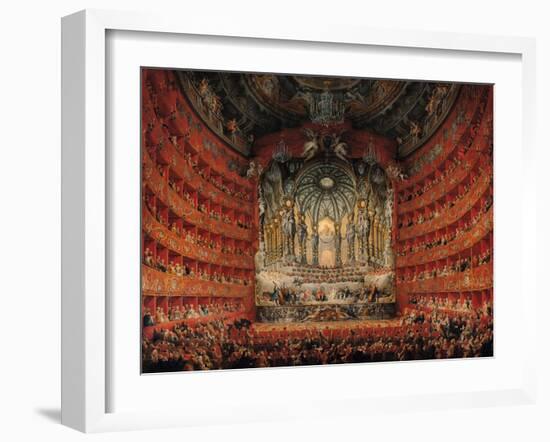 Concert Given by Cardinal de La Rochefoucauld at the Argentina Theatre in Rome-Giovanni Paolo Pannini-Framed Giclee Print