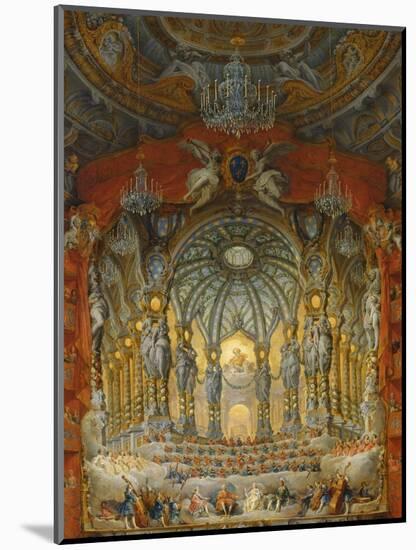 Concert Given by Cardinal De La Rochefoucauld at the Argentina Theatre in Rome-Giovanni Paolo Pannini-Mounted Giclee Print