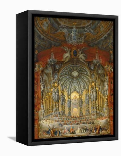 Concert Given by Cardinal De La Rochefoucauld at the Argentina Theatre in Rome-Giovanni Paolo Pannini-Framed Stretched Canvas