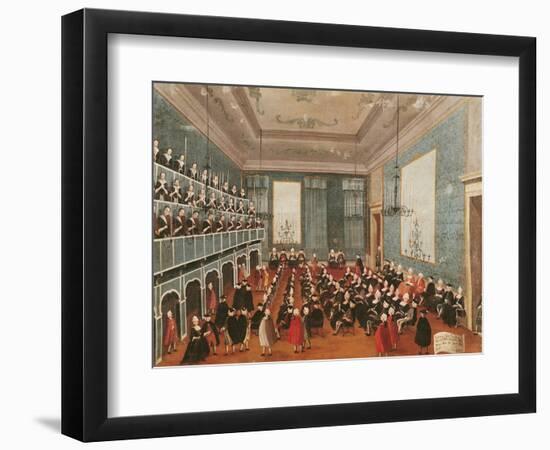 Concert Given by the Girls of the Hospital Music Societies in the Procuratie, Venice-Gabriele Bella-Framed Giclee Print