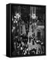 Concert-Goers Milling About on Grand Staircase of the Paris Opera House-null-Framed Stretched Canvas