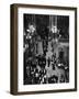 Concert-Goers Milling About on Grand Staircase of the Paris Opera House-null-Framed Photographic Print