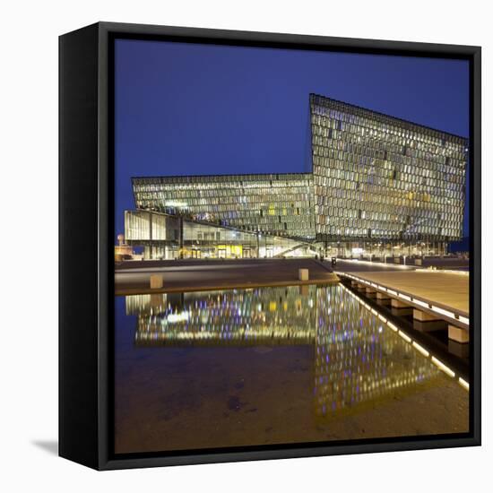 Concert Hall and Conference Centre Named Harpa, Reykjavik, Capital Region, Iceland-Rainer Mirau-Framed Stretched Canvas