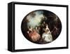 Concert in a Park, 18th Century-Nicolas Lancret-Framed Stretched Canvas