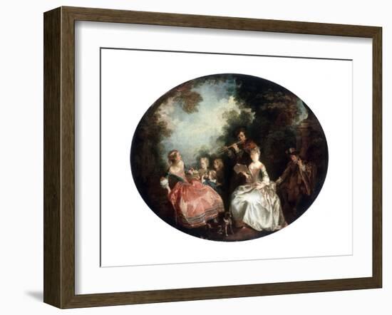 Concert in a Park, 18th Century-Nicolas Lancret-Framed Giclee Print