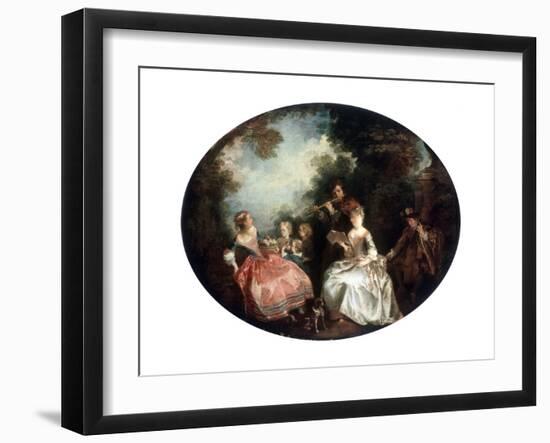 Concert in a Park, 18th Century-Nicolas Lancret-Framed Giclee Print