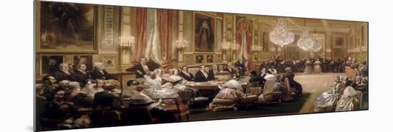 Concert in the Galerie Des Guise at Chateau D'Eu, 4th September 1843-Eugène Louis Lami-Mounted Giclee Print