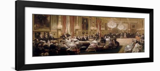 Concert in the Galerie Des Guise at Chateau D'Eu, 4th September 1843-Eugène Louis Lami-Framed Giclee Print