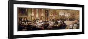 Concert in the Galerie Des Guise at Chateau D'Eu, 4th September 1843-Eugène Louis Lami-Framed Giclee Print