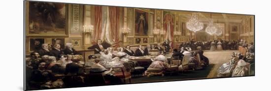 Concert in the Galerie Des Guise at Chateau D'Eu, 4th September 1843-Eugène Louis Lami-Mounted Giclee Print