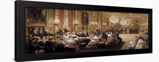Concert in the Galerie Des Guise at Chateau D'Eu, 4th September 1843-Eugène Louis Lami-Framed Giclee Print