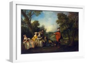 Concert in the Park, 1720-1743-Nicolas Lancret-Framed Giclee Print
