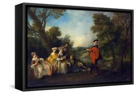 Concert in the Park, 1720-1743-Nicolas Lancret-Framed Stretched Canvas