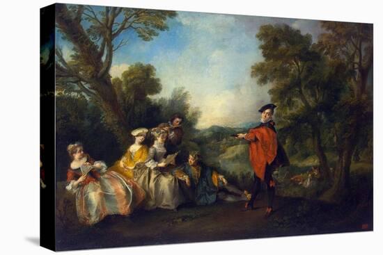 Concert in the Park, 1720-1743-Nicolas Lancret-Stretched Canvas