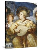 Concert, Mandolin Player Among Suitors, 1531-1532-Romanino-Stretched Canvas