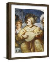 Concert, Mandolin Player Among Suitors, 1531-1532-Romanino-Framed Giclee Print