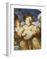 Concert, Mandolin Player Among Suitors, 1531-1532-Romanino-Framed Giclee Print