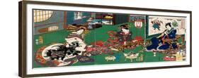 Concert of Three Instruments, from the Series Genji in Modern Style-Kunichika toyohara-Framed Premium Giclee Print