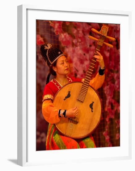 Concert of Traditional Chinese Music Instruments, Shaanxi Grand Opera House, Xi'an, China-Pete Oxford-Framed Photographic Print