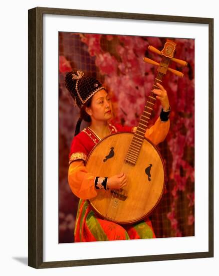 Concert of Traditional Chinese Music Instruments, Shaanxi Grand Opera House, Xi'an, China-Pete Oxford-Framed Photographic Print