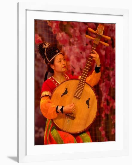 Concert of Traditional Chinese Music Instruments, Shaanxi Grand Opera House, Xi'an, China-Pete Oxford-Framed Photographic Print