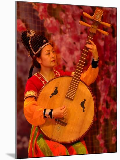 Concert of Traditional Chinese Music Instruments, Shaanxi Grand Opera House, Xi'an, China-Pete Oxford-Mounted Photographic Print