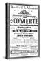 Concert Programme from Occupied Belgium, 1915-null-Stretched Canvas