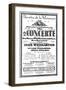 Concert Programme from Occupied Belgium, 1915-null-Framed Art Print