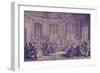 Concert scene , 18th century-Gabriel De Saint-aubin-Framed Giclee Print