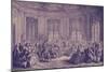 Concert scene , 18th century-Gabriel De Saint-aubin-Mounted Giclee Print