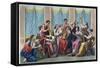 Concert with Different Instruments-Stefano Bianchetti-Framed Stretched Canvas