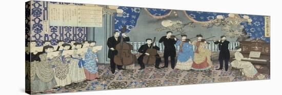 Concert with European Music in Japan, 1889-Hashimoto Chikanobu-Stretched Canvas