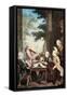 Concert with Oboe, Violin, Horn and Cello-Louis de Carmontelle-Framed Stretched Canvas