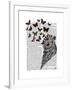 Conch Shell and Butterflies-Fab Funky-Framed Art Print