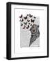 Conch Shell and Butterflies-Fab Funky-Framed Art Print