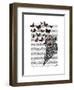 Conch Shell and Butterflies-Fab Funky-Framed Art Print