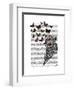 Conch Shell and Butterflies-Fab Funky-Framed Art Print