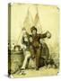 Concord Makes Server-George Cruikshank-Stretched Canvas