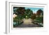 Concord, Massachusetts - Old North Bridge View of Minute Man Statue No. 2-Lantern Press-Framed Art Print