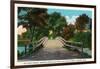 Concord, Massachusetts - Old North Bridge View of Minute Man Statue No. 2-Lantern Press-Framed Art Print